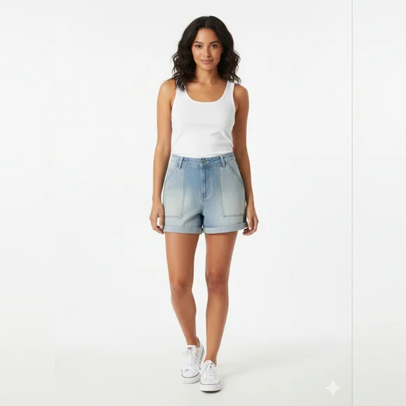 Denim Blue Women's Shorts - Picture 2 of 5